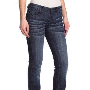 VIGOSS FIT/BOOTCUT JEANS WITH RHINESTONE DETAILS